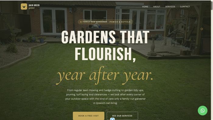 Client website screenshot