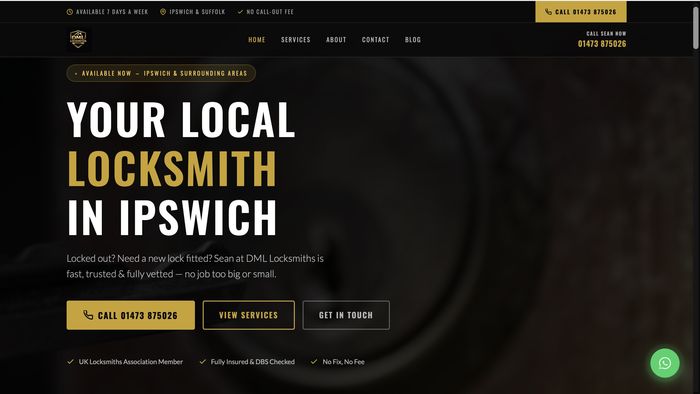 Client website screenshot