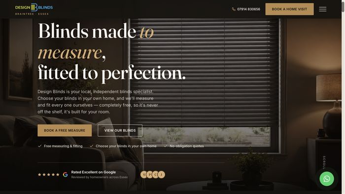 Client website screenshot