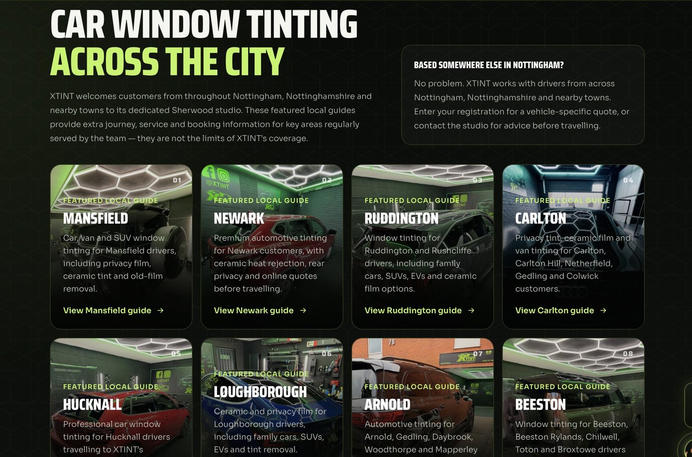 XTINT website local guides page